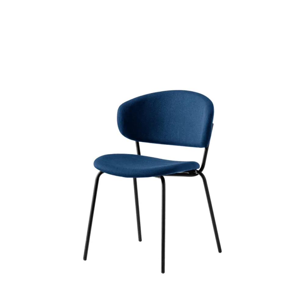Set di sedie moderne da soggiorno "Desy" metallo con seduta imbottita cm 49,5x57 78h Connubia