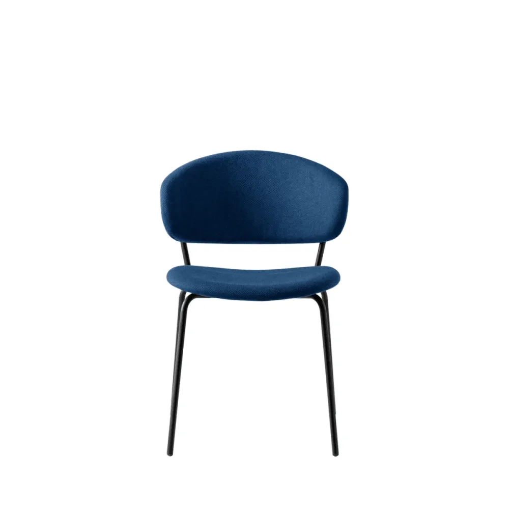 Set di sedie moderne da soggiorno "Desy" metallo con seduta imbottita cm 49,5x57 78h Connubia