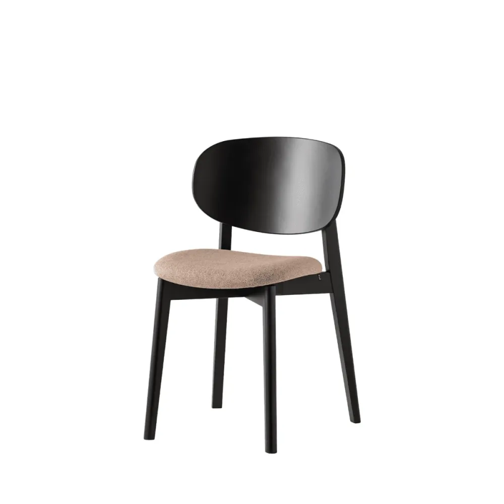 Set di sedie moderne da soggiorno "Eide" legno con seduta imbottita cm 48x50,5 81h Connubia