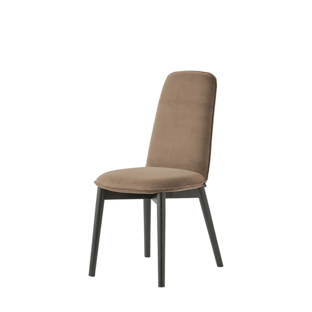 Set di sedie moderne da soggiorno "Riley" con tessuto imbottito cm 46x60,5 94h Connubia