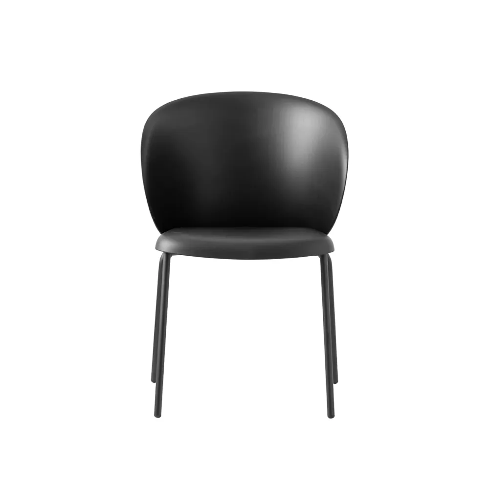 Set di sedie moderne "Tuka" metallo e polipropilene impilabili cm 55x59 86h Connubia