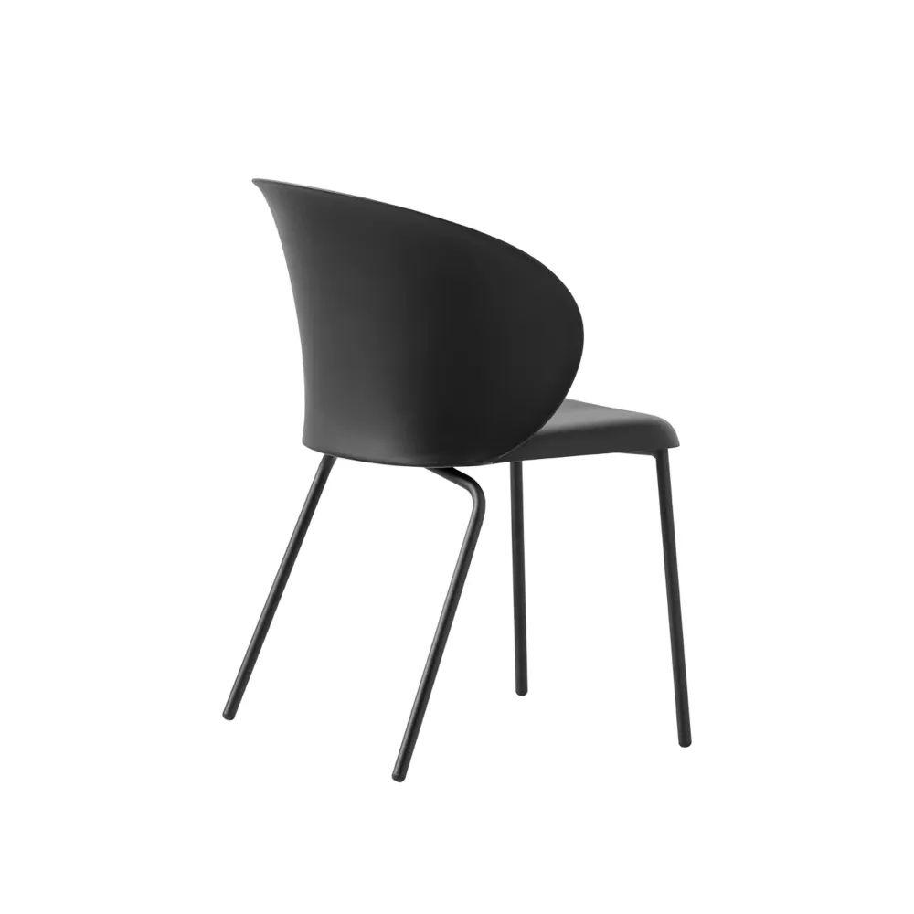 Set di sedie moderne "Tuka" metallo e polipropilene impilabili cm 55x59 86h Connubia