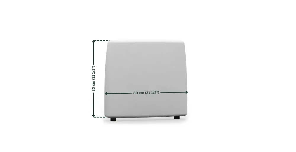 Copertura per schienale VALLENTUNA IKEA 80x80 cm - Cashmere Blends Argento