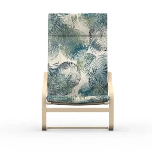 Copertura Poltrona POÄNG IKEA con Cuscino Collo Attaccato - tessuto Exclusive Edition, colore Verde Eden (x2 pezzi)
