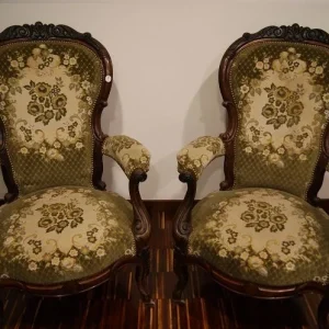 Coppia di bergere Luigi Filippo massello di palissandro