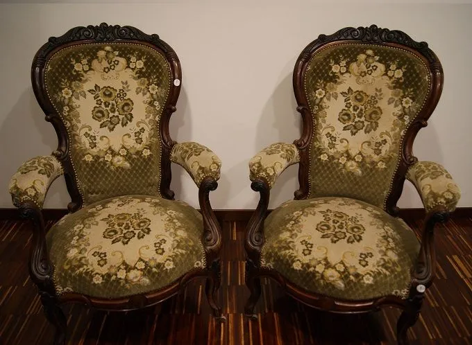 Coppia di bergere Luigi Filippo massello di palissandro
