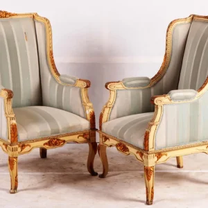 Coppia poltrone bergere laccate