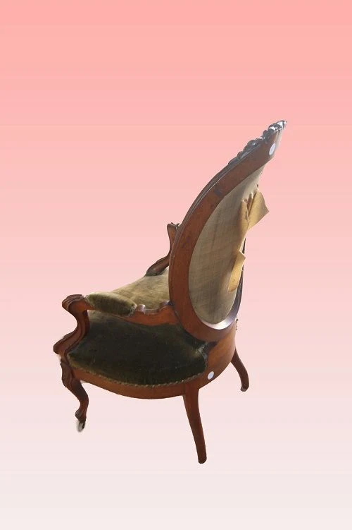 Coppia di poltrone Luigi Filippo di metà 1800 francesi