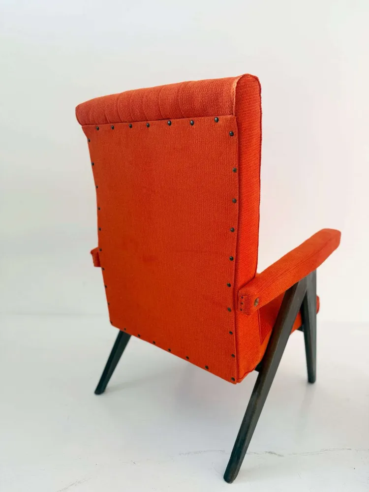Coppia di poltrone reclinabili vintage