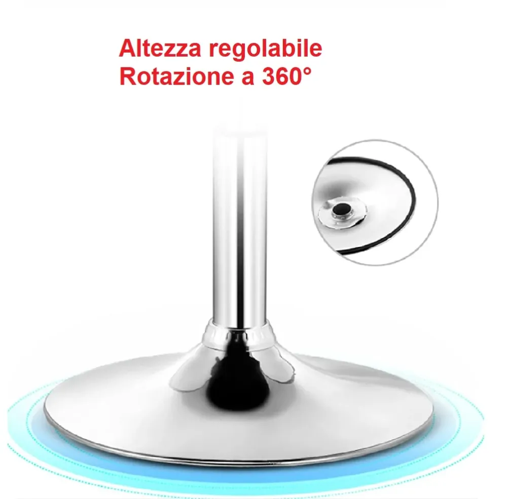 Coppia Sgabelli Bar Cucina Design Moderno Altezza Regolabile Acciaio Bianco