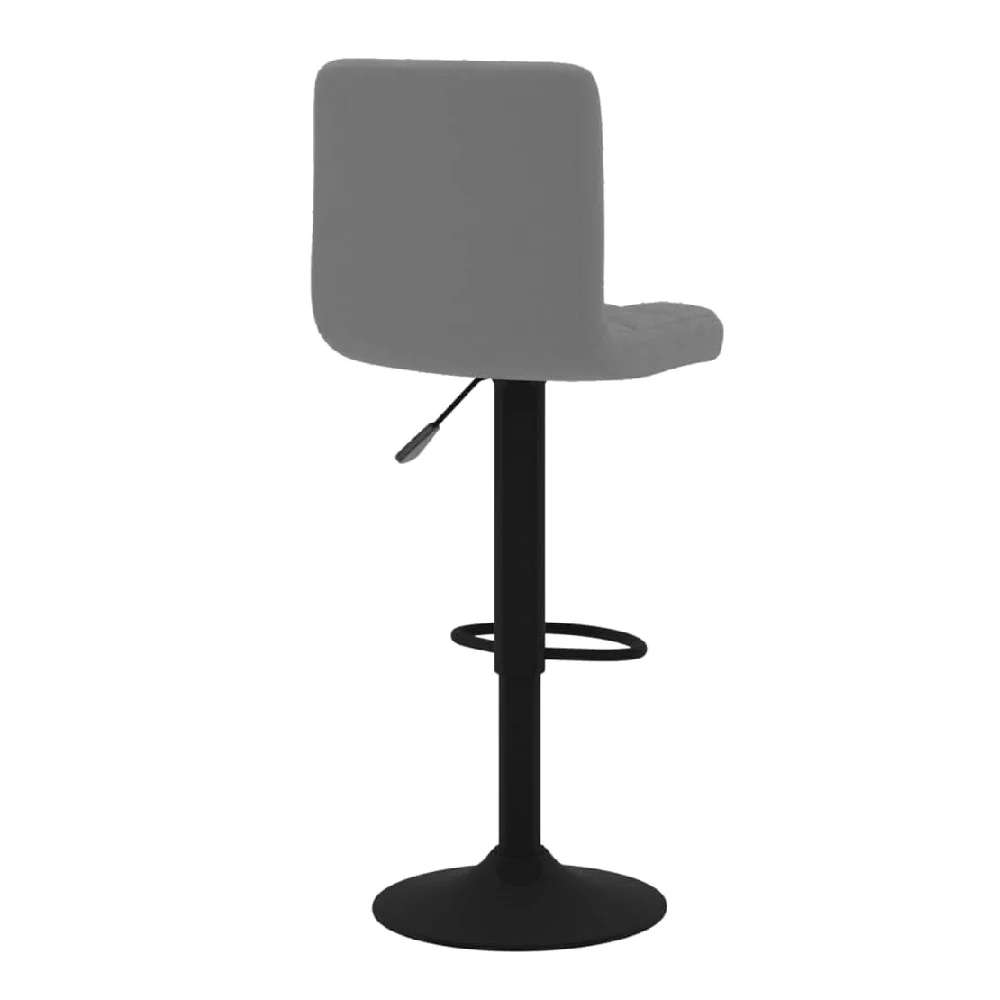 Coppia Sgabelli Cucina Bar Bistrot Pelle Imbottita Poggiapiedi Nero Grigio
