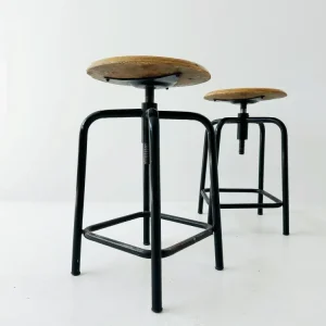 Coppia sgabellini industriali
