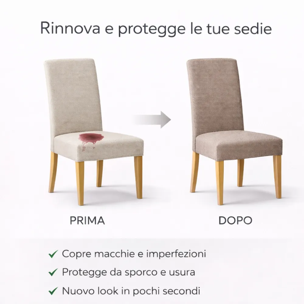 Coprisedia Elasticizzati Universali Buccia di Mela Tortora – Coppia 2 Pezzi Coprisedia Bielastici Lavabili