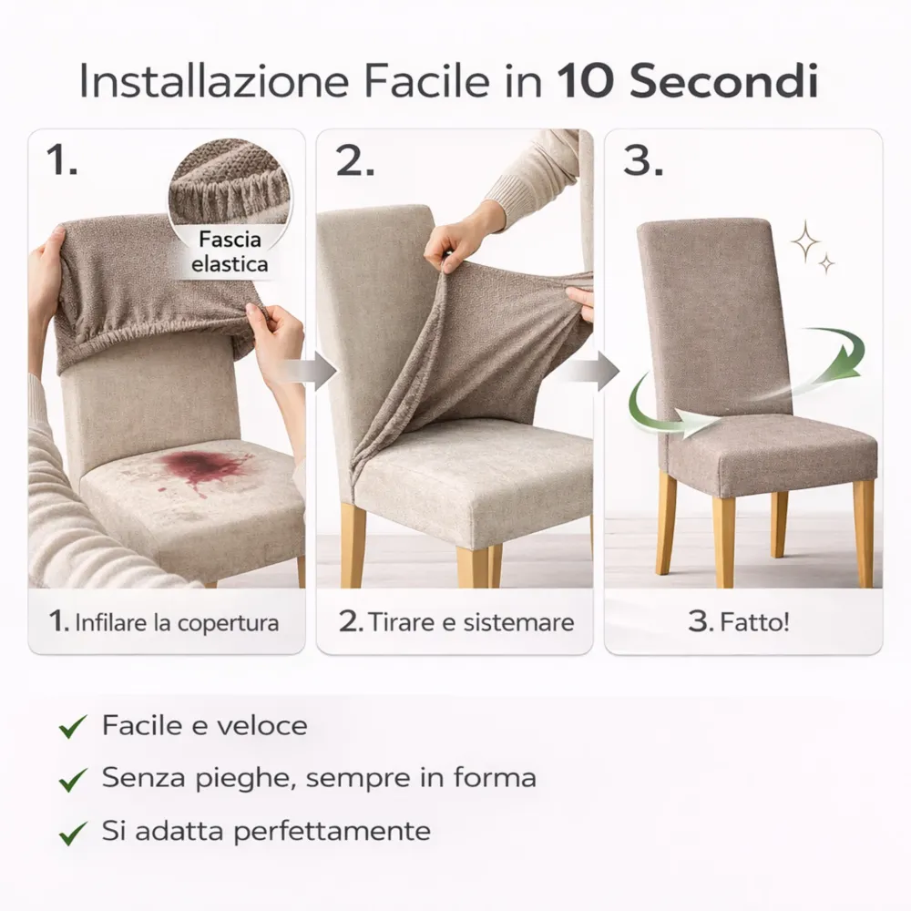 Coprisedia Elasticizzati Universali Buccia di Mela Tortora – Coppia 2 Pezzi Coprisedia Bielastici Lavabili