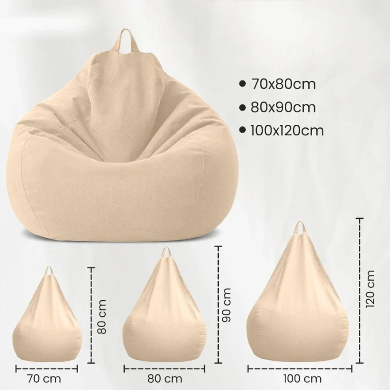 LinenLounge – Set di pouf lino lussuoso con imbottitura Cozey Maison