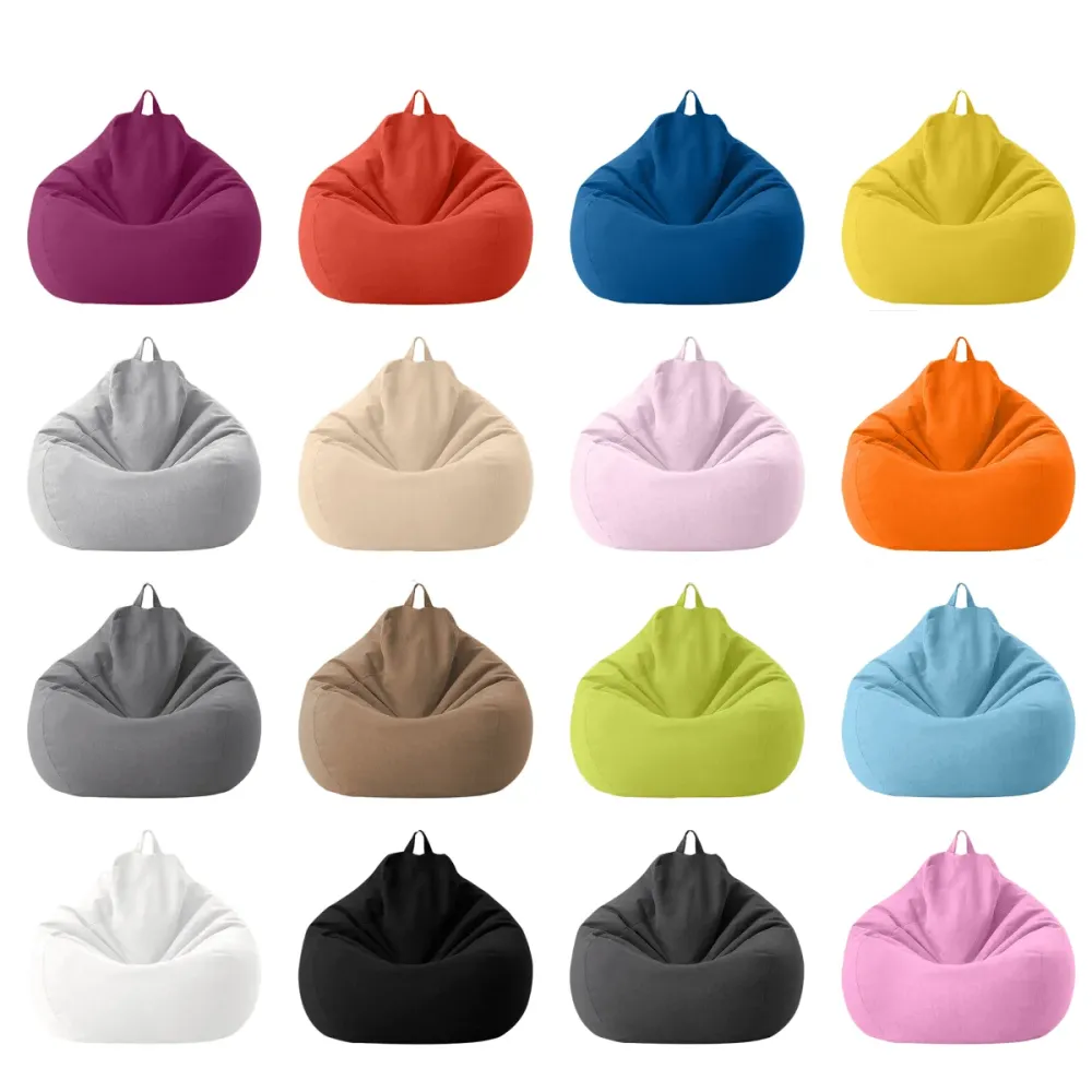 LinenLounge – Set di pouf lino lussuoso con imbottitura Cozey Maison