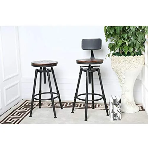 Crazy stool Zhou-WD Ristorante Industriale sgabelli da Bar, Ferro battuto antiruggine Colazione contatore Sedie Mall Busin...