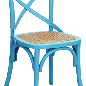 CROSS - sedia vintage legno Azzurro Milani Home