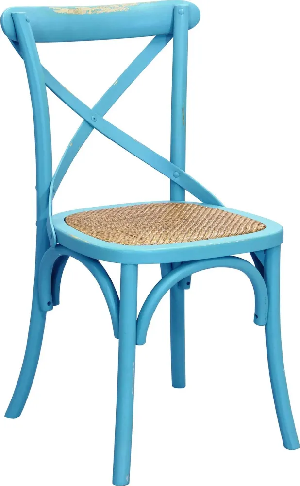 CROSS - sedia vintage legno Azzurro Milani Home