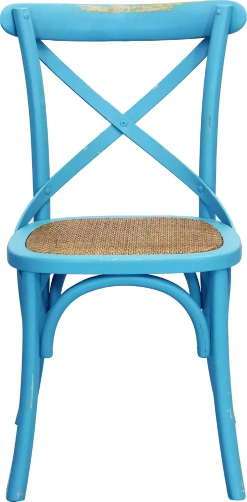 CROSS - sedia vintage legno Azzurro Milani Home