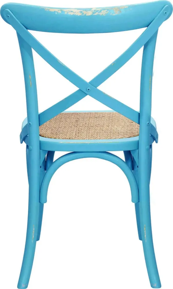 CROSS - sedia vintage legno Azzurro Milani Home