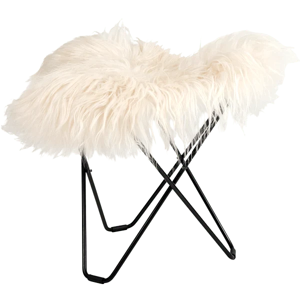 SGABELLO CUERO FLYING GOOSE LUNGO MONTONE BIANCO