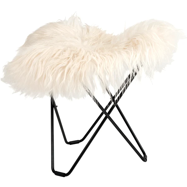 SGABELLO CUERO FLYING GOOSE LUNGO MONTONE BIANCO