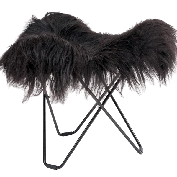 SGABELLO CUERO FLYING GOOSE NERO LUNGO MONTONE
