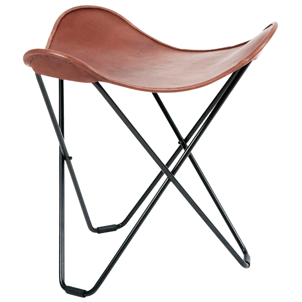 SGABELLO CUERO FLYING GOOSE PELLE CIOCCOLATO