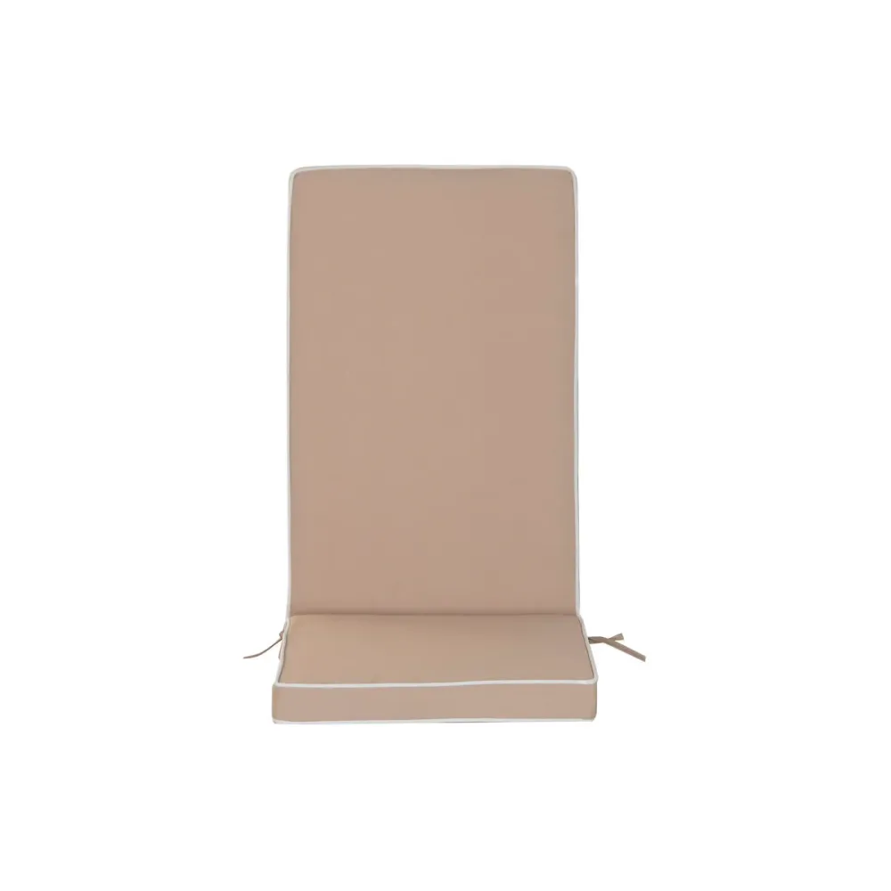 Cuscino per Lettino Home ESPRIT Bianco Beige Giardino 115 X 42 X 5 CM