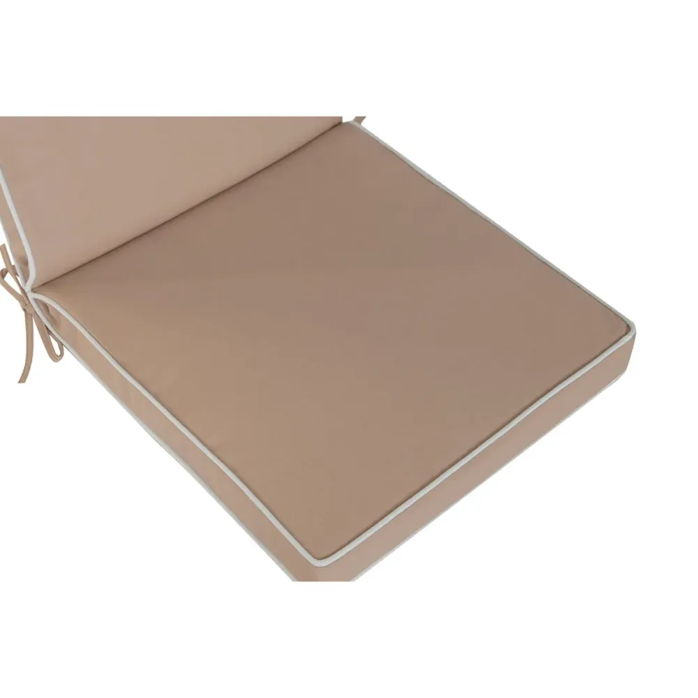 Cuscino per Lettino Home ESPRIT Bianco Beige Giardino 115 X 42 X 5 CM