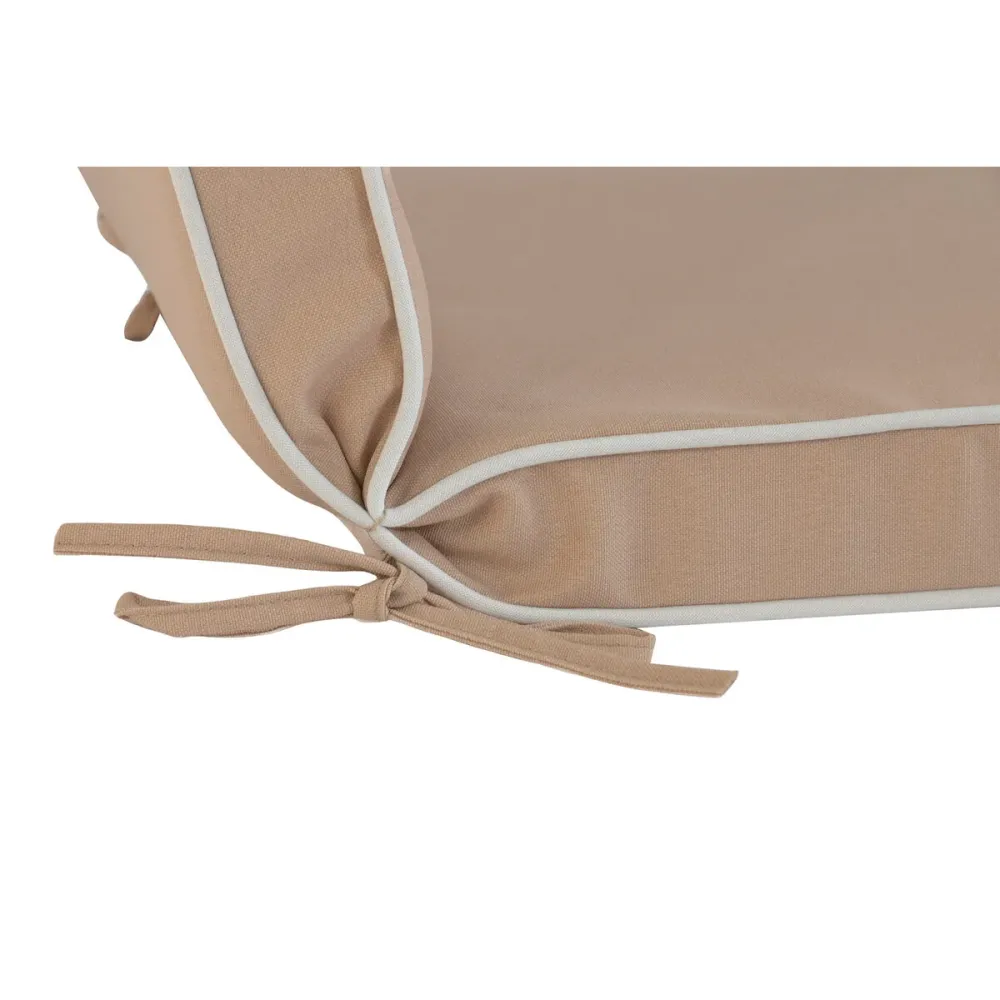 Cuscino per Lettino Home ESPRIT Bianco Beige Giardino 115 X 42 X 5 CM