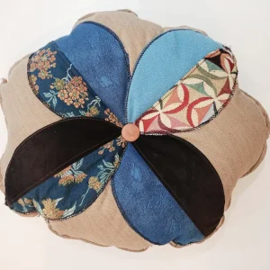 Cuscino rotondo divano patchwork double face
