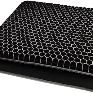 Cuscino sedia,Cuscino gel, Fresco e Traspirante,Per Alleviare l'affaticamento dell'anca per Casa e Ufficio (nero)