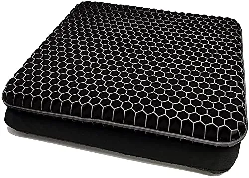 Cuscino sedia,Cuscino gel, Fresco e Traspirante,Per Alleviare l'affaticamento dell'anca per Casa e Ufficio (nero)