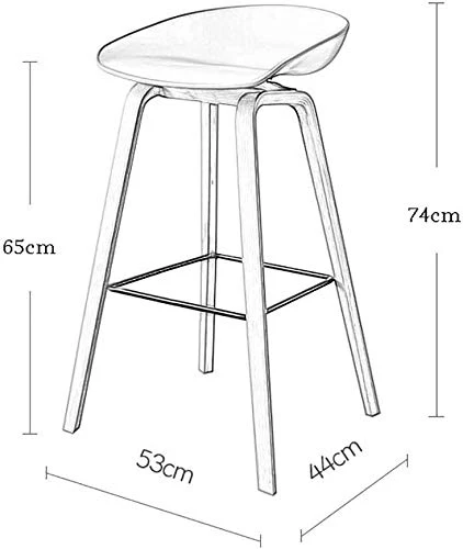 DAGCOT Sgabello da Bar, Sgabello Legno massello, Pranzo Sgabello da Pranzo, Mobili da Bar (Color : White, Size : 75cm)