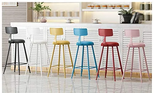 CSQ Sgabelli da Bar Multicolori, Sgabello Alto Stile retrò Home Restaurant Negozio di Bevande Sgabello da Bar Sgabello da...