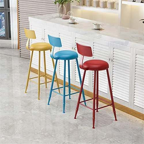 CSQ Sgabelli da Bar Multicolori, Sgabello Alto Stile retrò Home Restaurant Negozio di Bevande Sgabello da Bar Sgabello da...