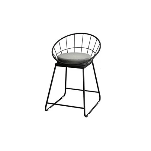 Csq - Sgabello da bagno con schienale, altezza bancone sgabello ferro battuto, per cucina, bistrot e pub (dimensioni: 75 c...