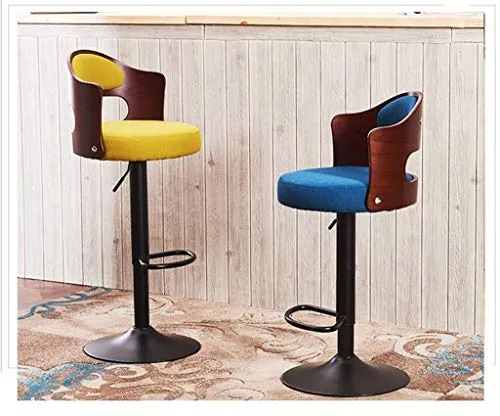 CSQ-Confortevole Bar Lounge Chairs, Alto Sgabello può Regolare l'altezza può ruotare Conservare Cassa Chair Casa Schienale...