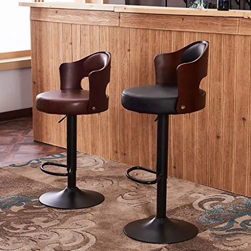 CSQ-Confortevole Bar Lounge Chairs, Alto Sgabello può Regolare l'altezza può ruotare Conservare Cassa Chair Casa Schienale...