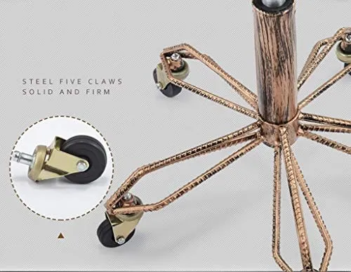 CSQ-Confortevole Retro Bellezza Stool, Sgabello Barbershop Decorativo ruotabile alzabile Multifunzione Sgabello su Ruote M...