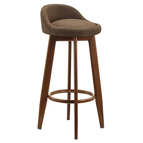 Decorative stool CSQ Sedia da Bar Legno, Sgabello da Bar Girevole con Poggiapiedi Cucina Ristorante Negozio di Bevande Sed...