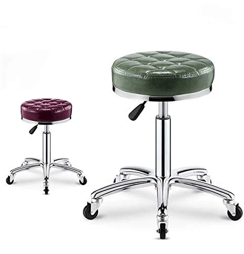 Decorative stool CSQ Sedia Girevole Multifunzionale, Sgabello da Bar Girevole Regolabile con Aspetto Pelle Artificiale per...