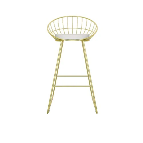 Decorative stool CSQ Seggiolone per Colazione Metallo, Sgabello da Bar per La Casa Sedia da Bar per Hotel Sedia da Bancone...