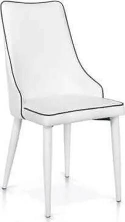 DENA - sedia ecopelle Bianco Milani Home