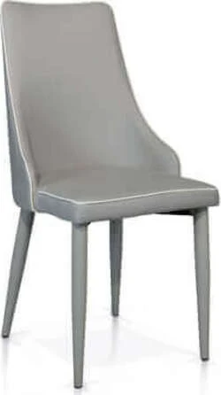DENA - sedia ecopelle Grigio Milani Home