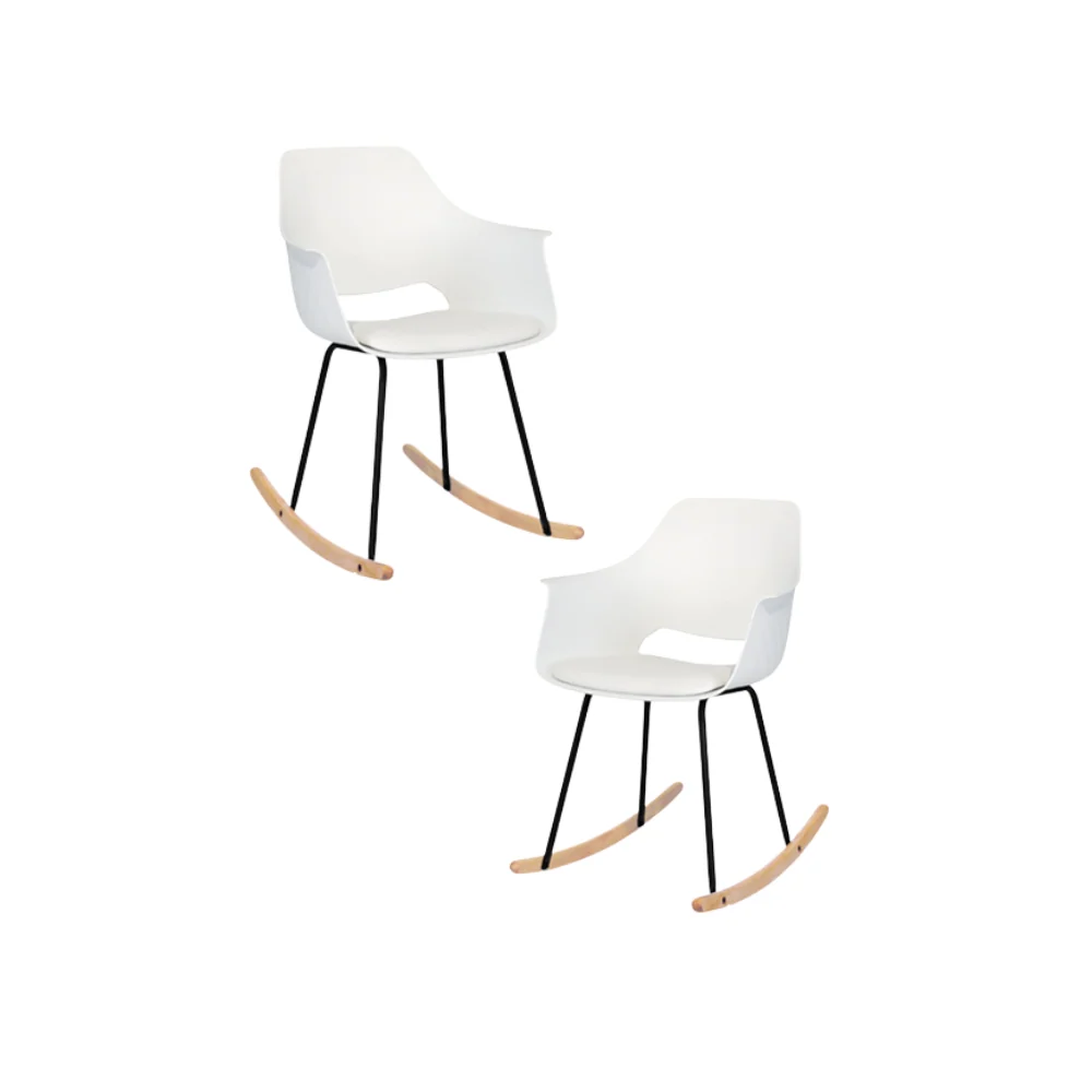 Denise (SET 2 SEDIE) - Sedia dondolo con cuscino