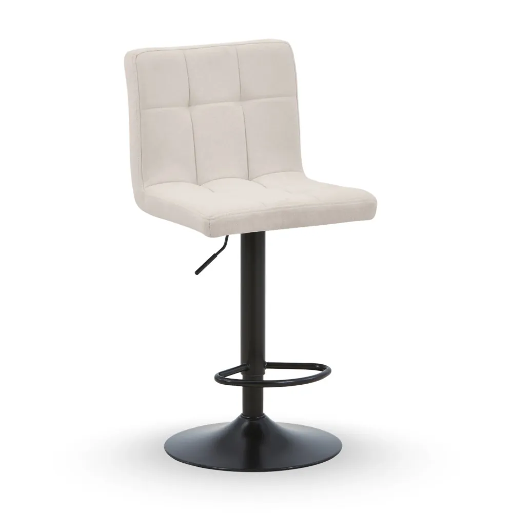 Diana - sgabello da bar regolabile beige con funzione girevole 360 gradi