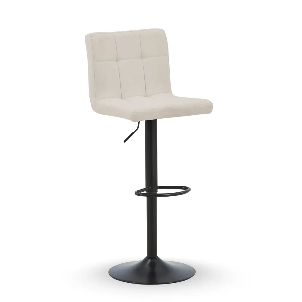 Diana - sgabello da bar regolabile beige con funzione girevole 360 gradi